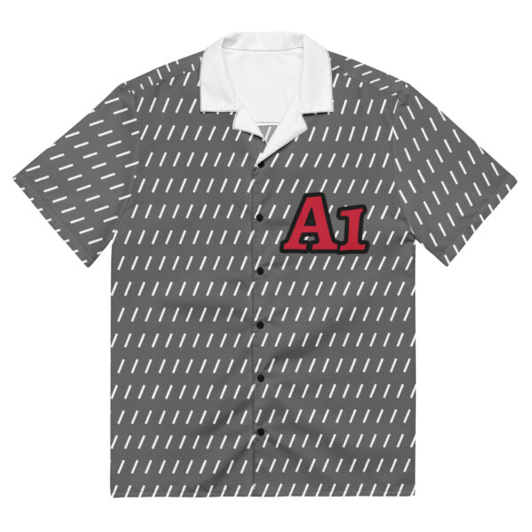 A1 button up shirt red logo