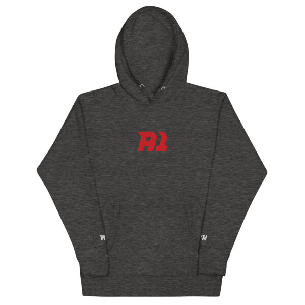 A1 Work Hard/Play Hard Hoodie Red Logo - Image 7