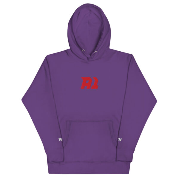 A1 Work Hard/Play Hard Hoodie Red Logo - Image 11
